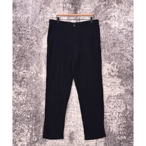 COS Pants 32 x 27 Mens Slim Fit Black Woven Textured Black Cotton